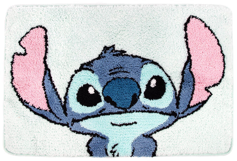 Jay Franco Disney Lilo and Stitch floral bath rug shows bright kid-friendly design.