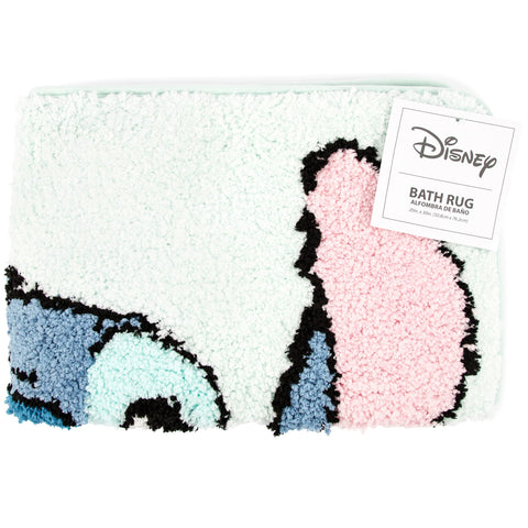 Non-slip latex backing helps keep the rug in place on bathroom floors.