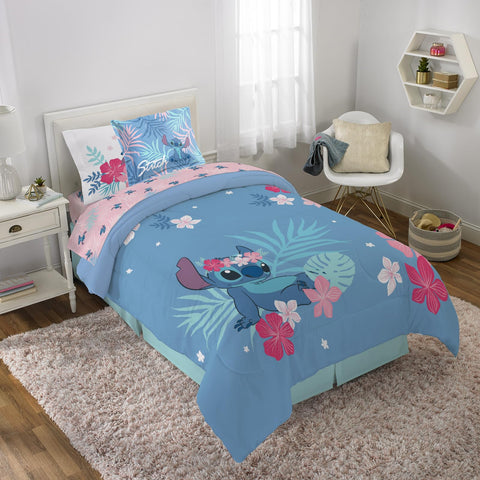 Jay Franco Lilo & Stitch twin comforter design featuring Stitch for cozy bedtime fun