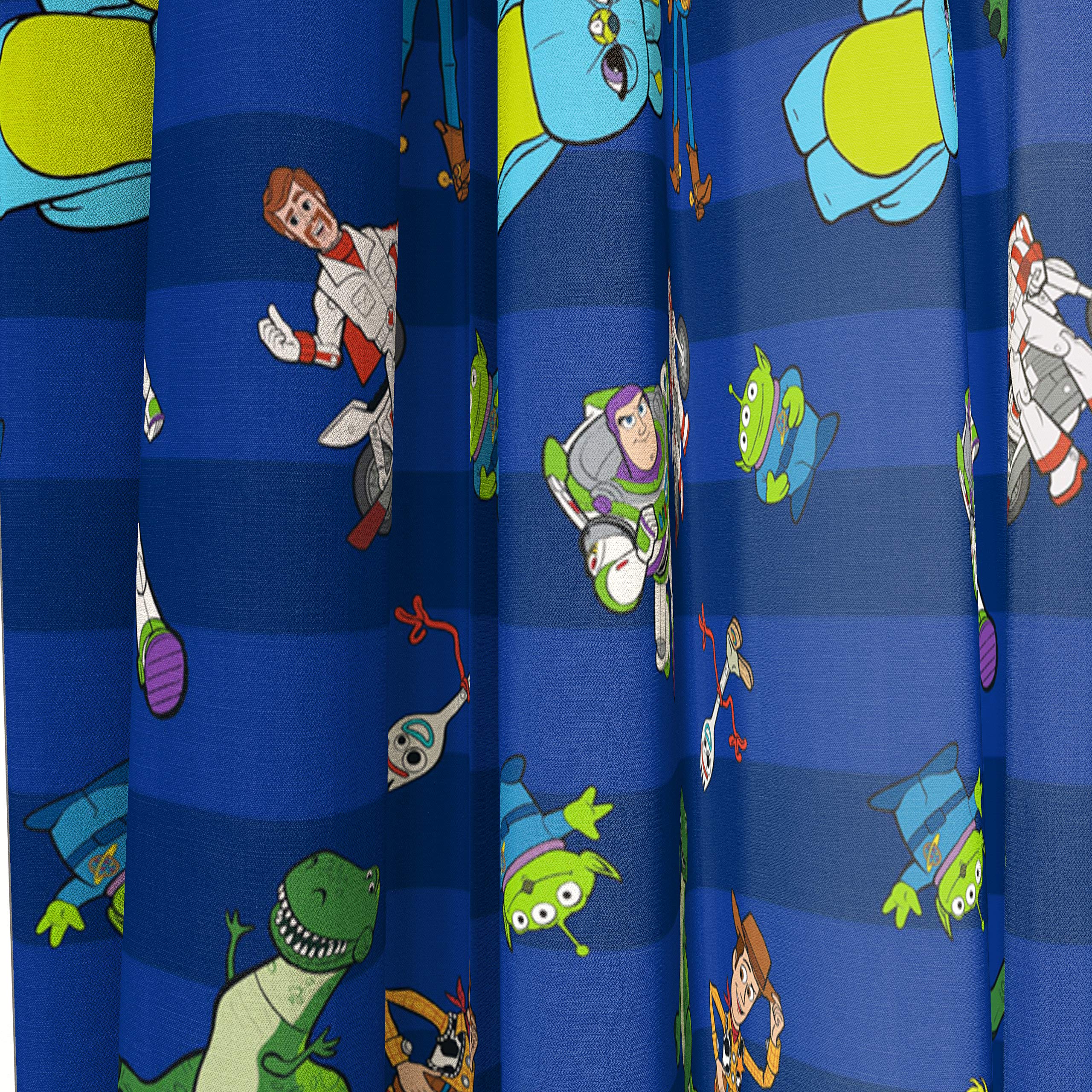 Jay Franco Toy Story drapes use durable microfiber for daily wear.