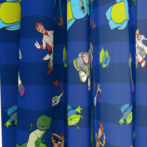 Jay Franco Toy Story drapes use durable microfiber for daily wear.