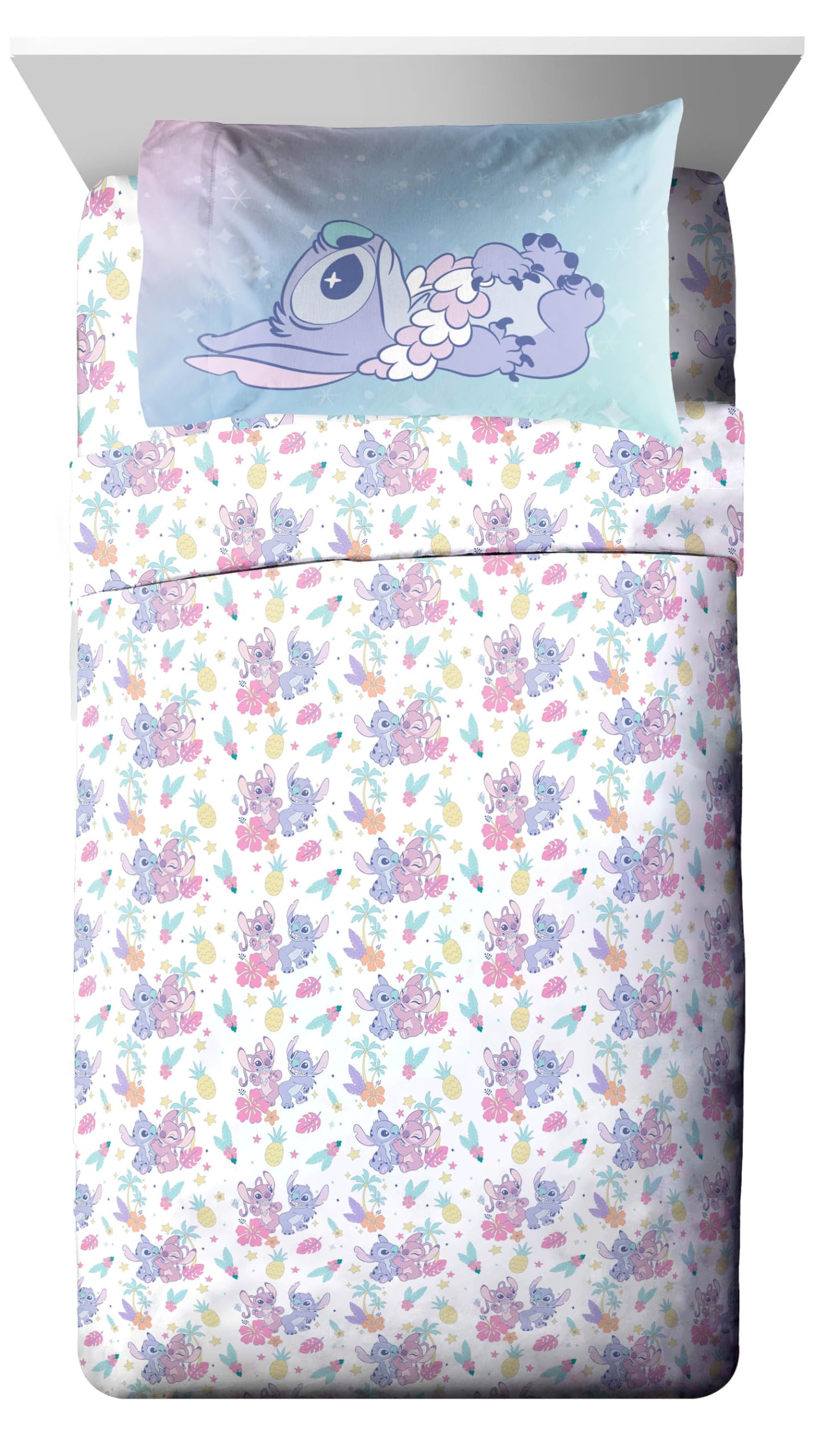Jay Franco Lilo & Stitch brushed microfiber keeps bedding soft and breathable.