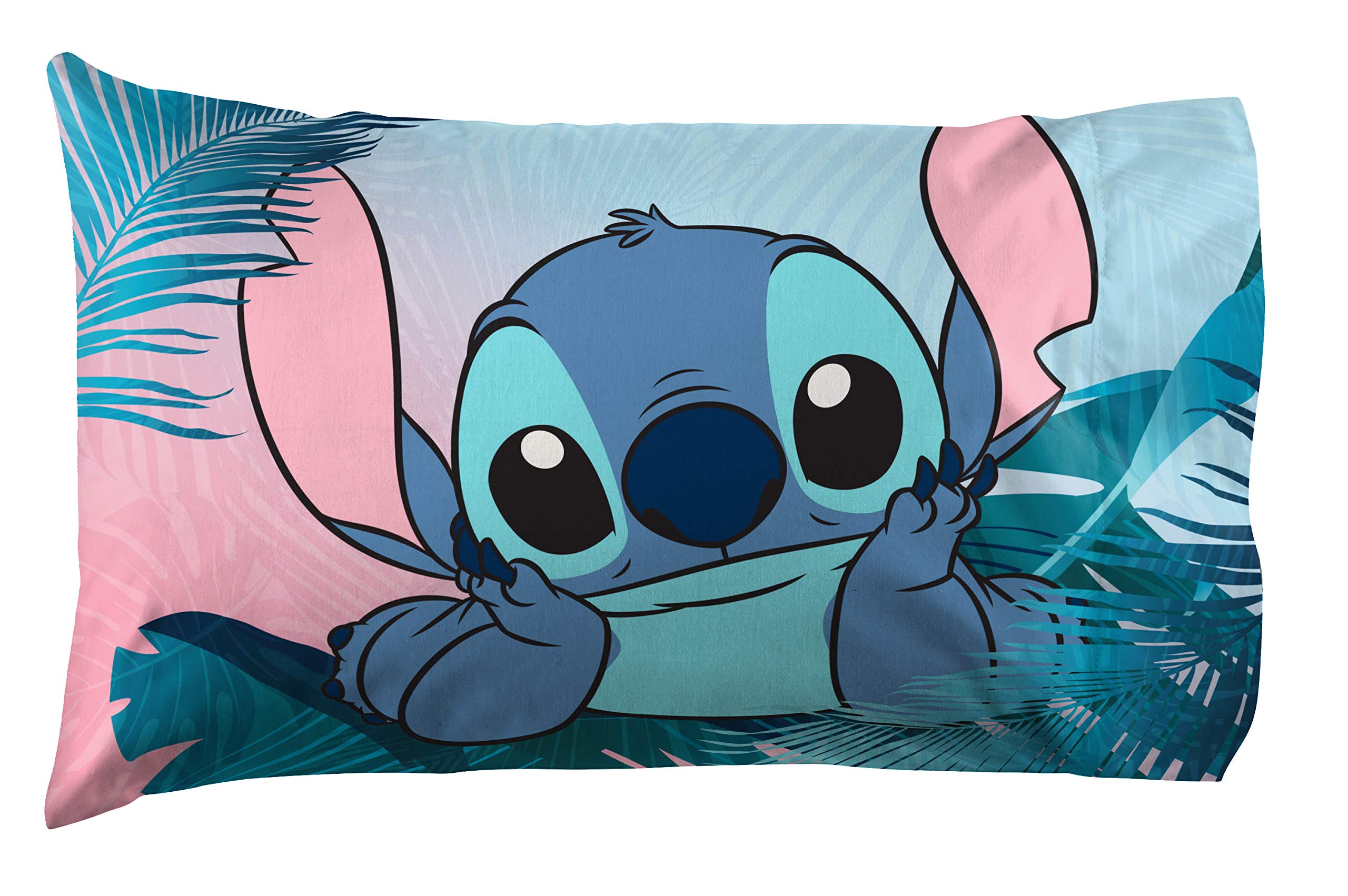 Jay Franco Lilo & Stitch flat sheet with island print for vibrant room style.
