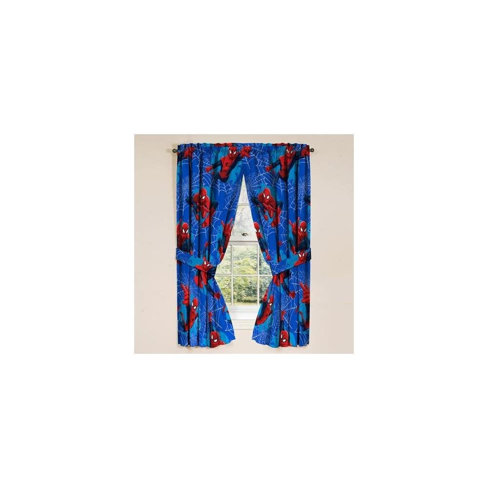 Jay Franco Marvel Spiderman Astonish curtain panel on rod, soft microfiber and kid-friendly design.