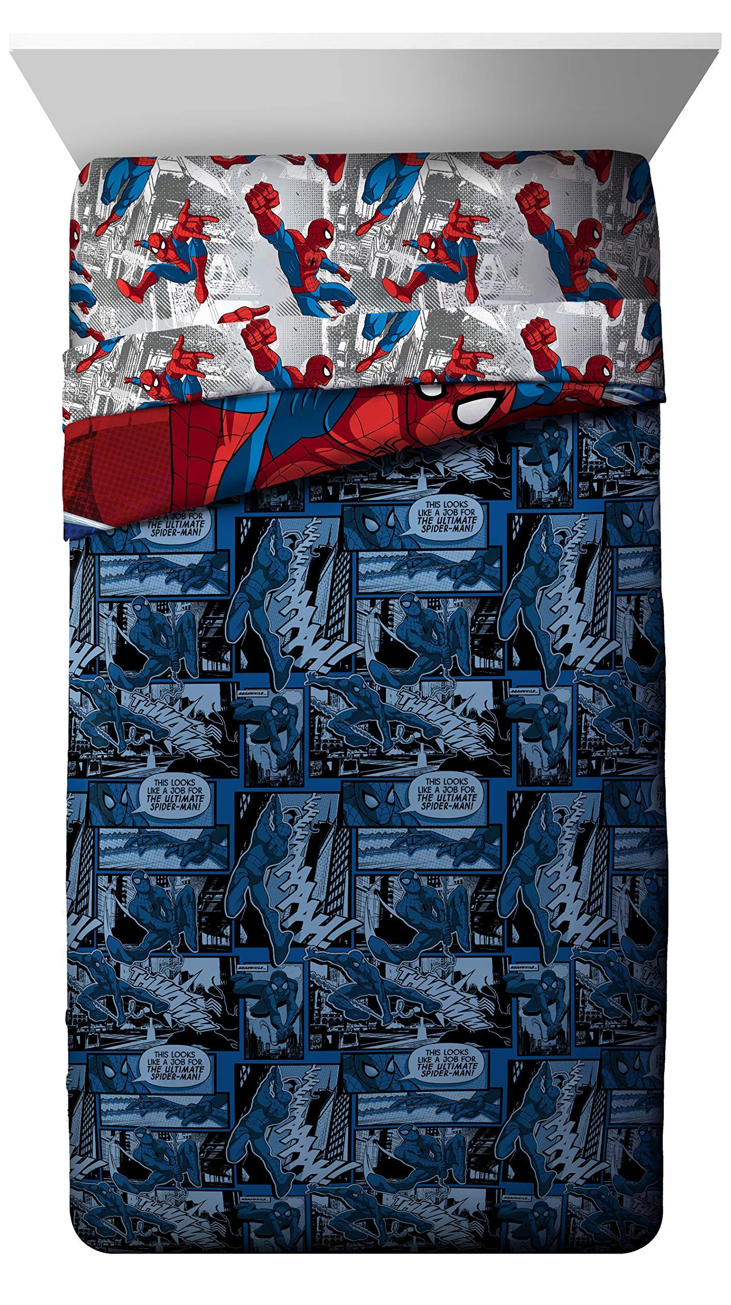 Jay Franco Marvel Spiderman Burst fitted sheet for soft sleep surface