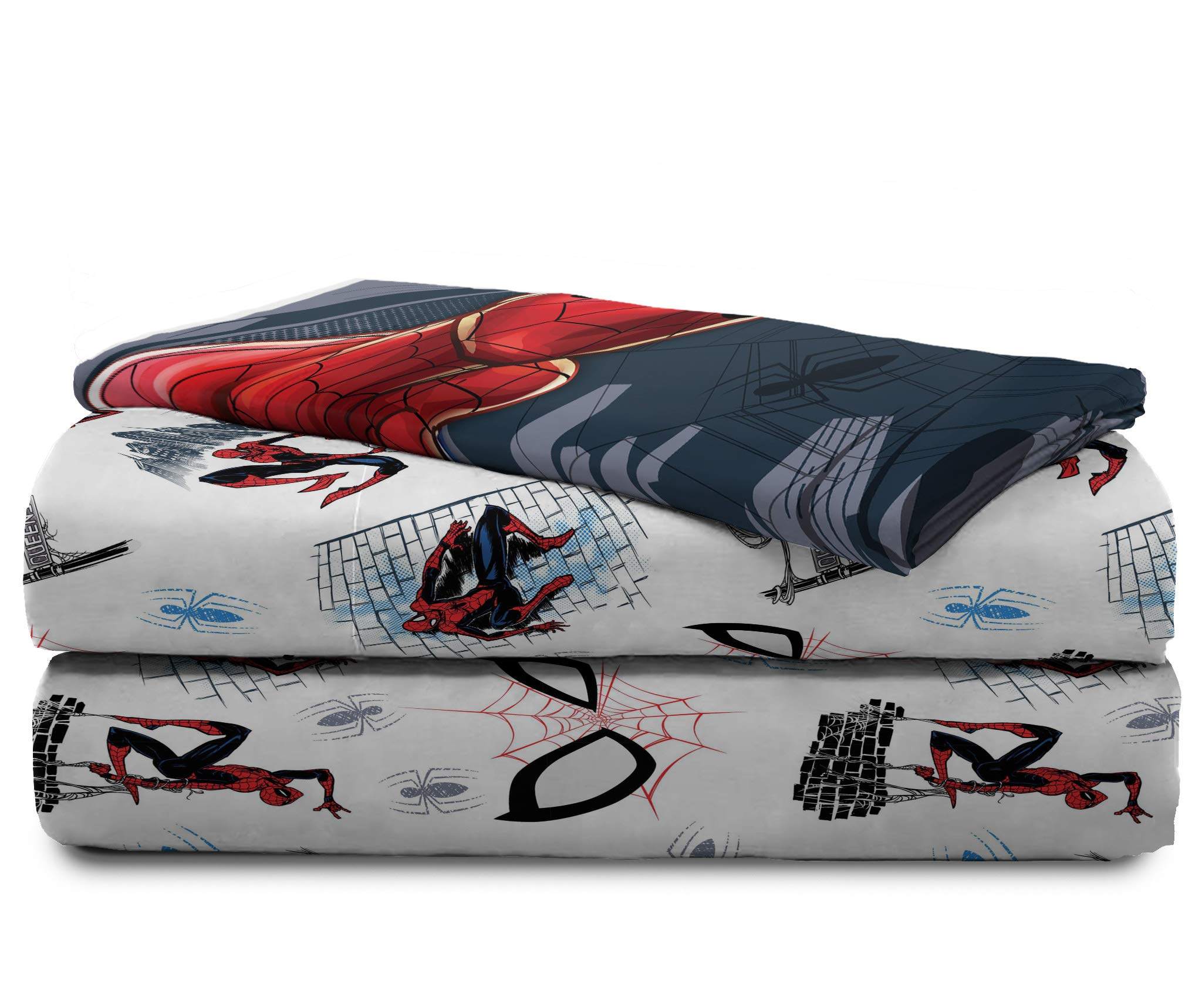 Jay Franco Spider-Man bedset machine washable for easy home care.
