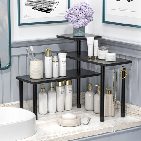 JayRex bathroom counter organizer keeps cosmetics organized and accessible
