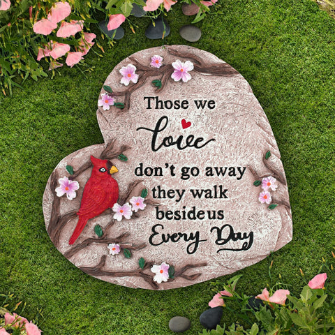 Jazcimdo heart memorial stone, 10 inch size, a timeless garden and home keepsake.