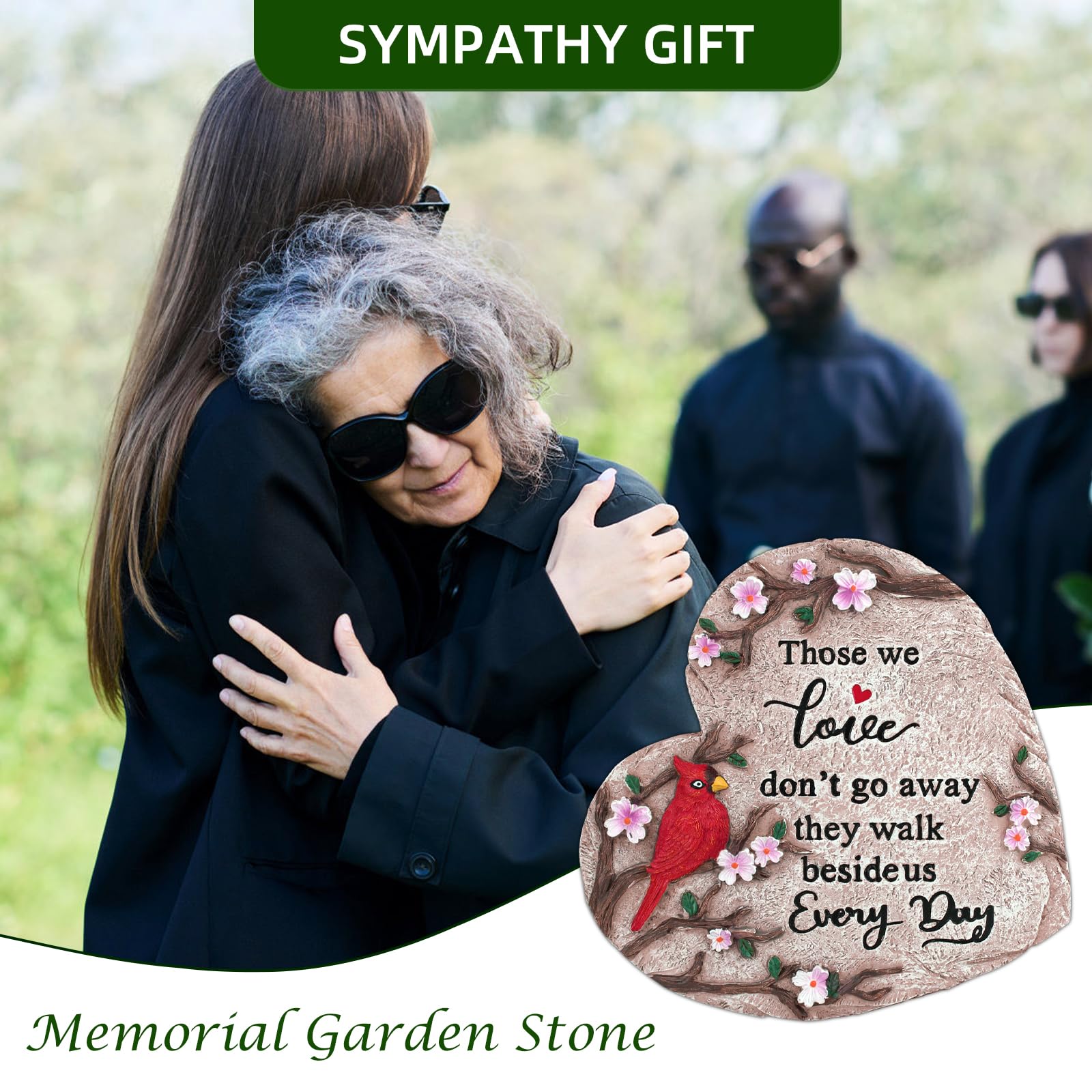 Jazcimdo resin memorial stone designed to resist weather and fading for lasting tribute.