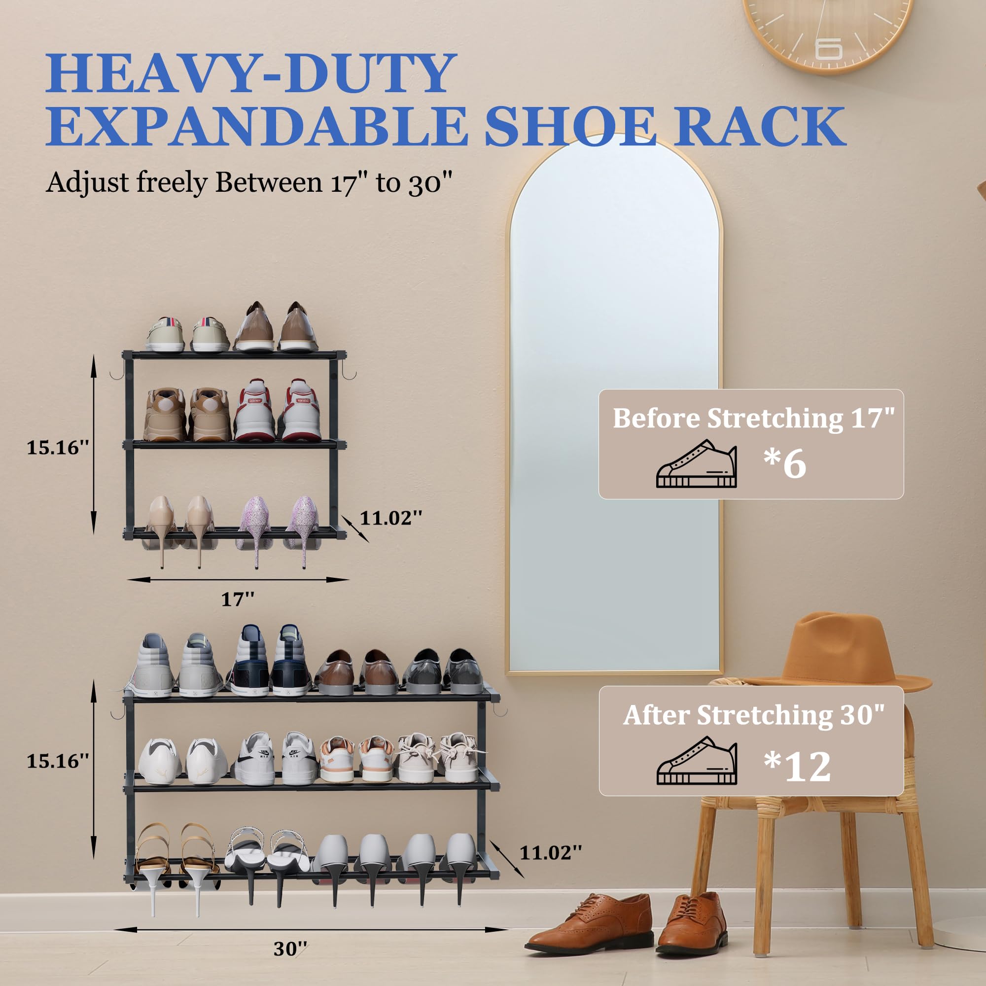 Jchccu black modern shoe rack design complements contemporary interiors.