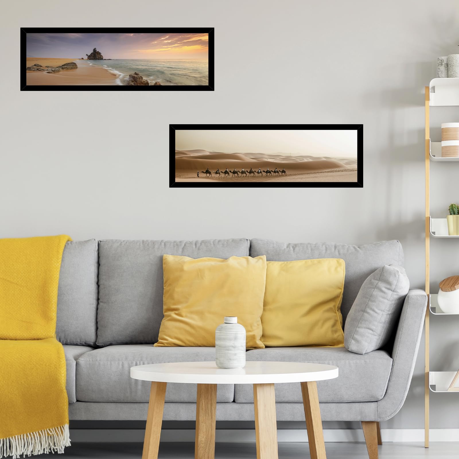 JCJMY 13x39 frame securely holds posters, photos, and puzzles