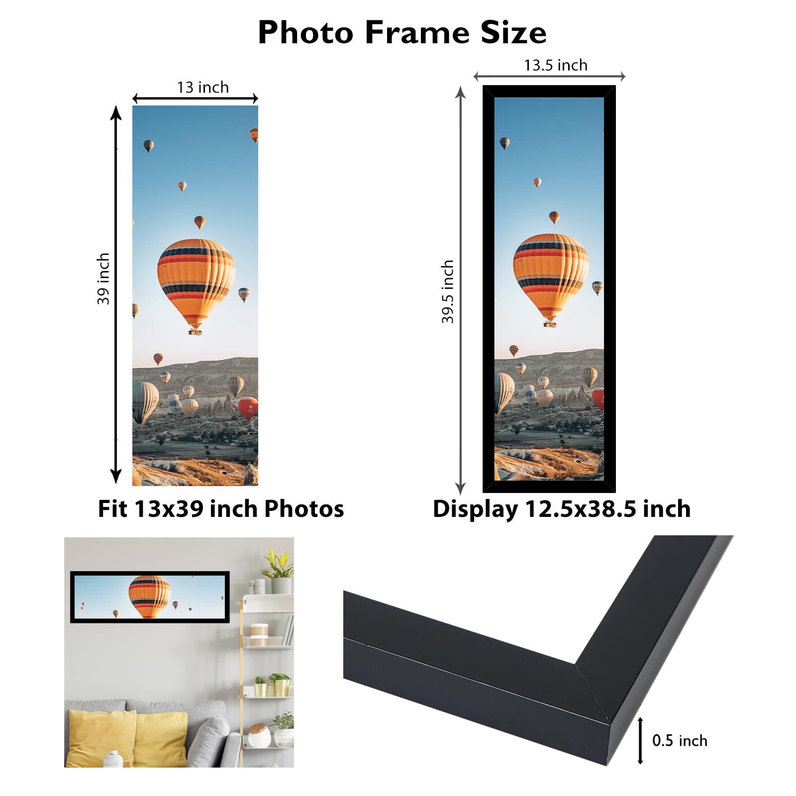 JCJMY 13x39 frame with rotating tab for easy changes
