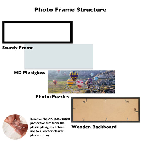 JCJMY black frame with plexiglass for safe home viewing