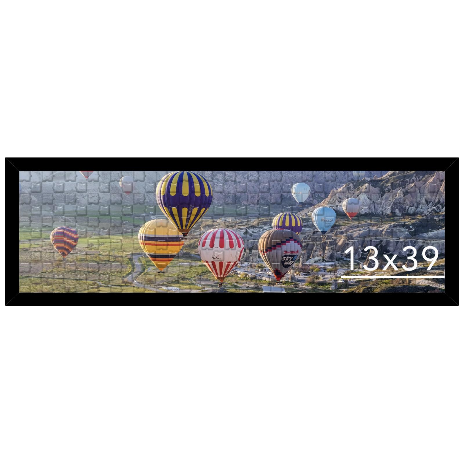 JCJMY 13x39 black frame for puzzles and posters enhances display
