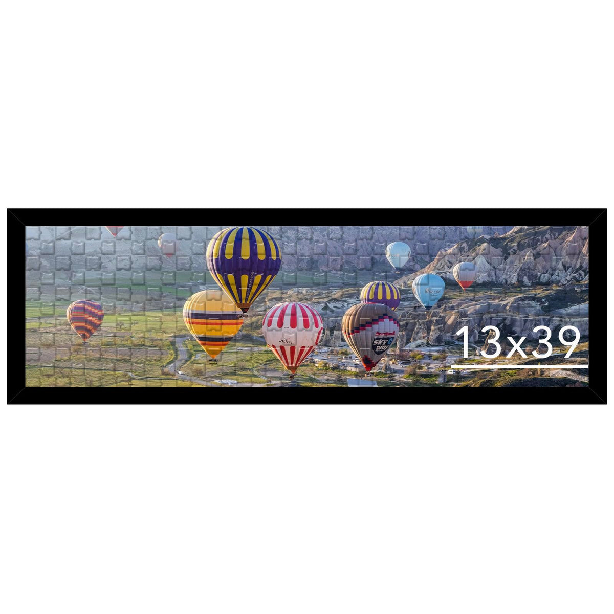 JCJMY 13x39 black frame for puzzles and posters enhances display