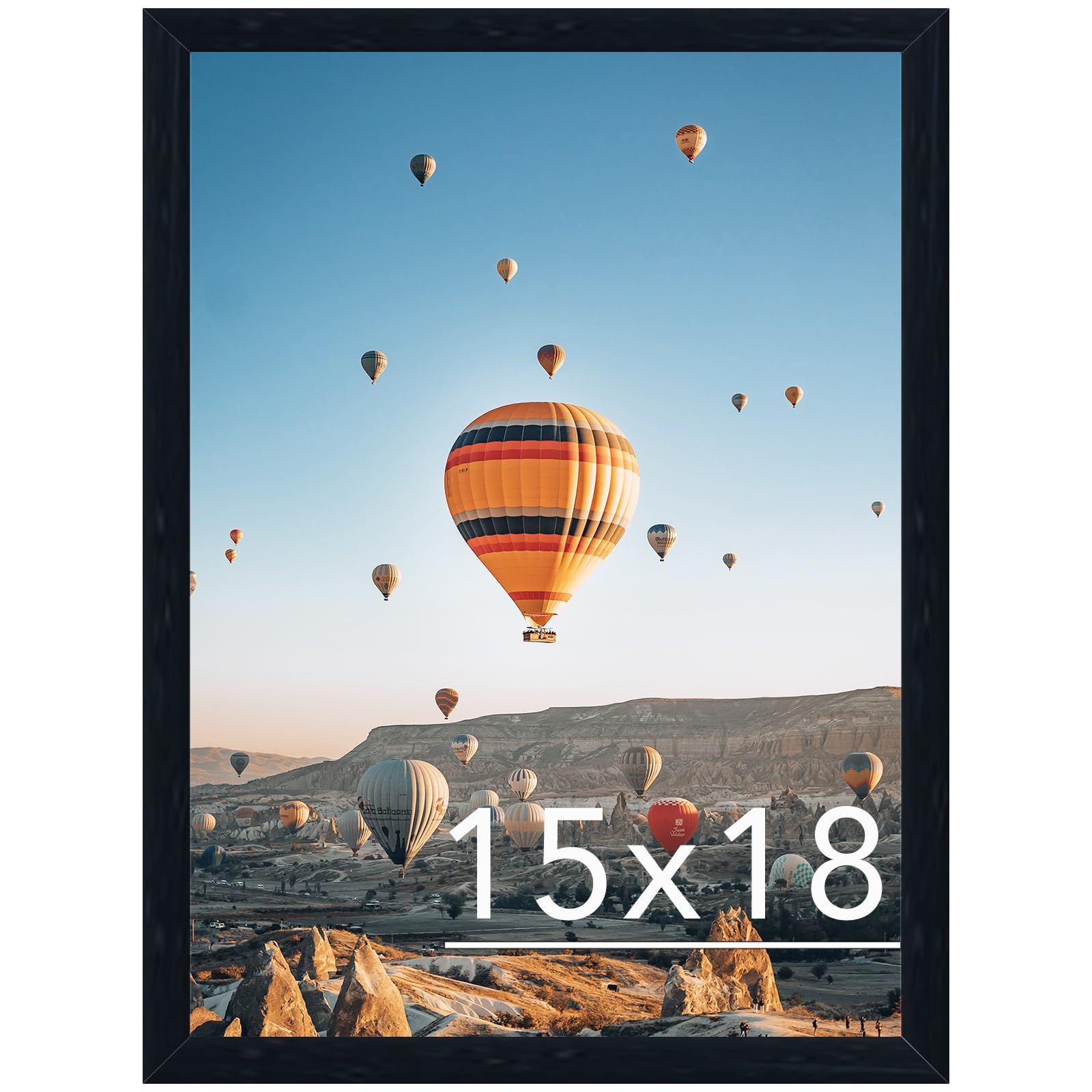 JCJMY 15x18 frame front view with black finish for posters and photos