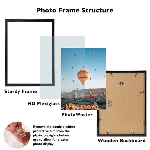 JCJMY 15x20 frame back and hanging hardware enables easy wall mounting.