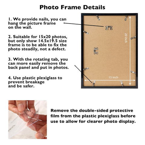 JCJMY 15x20 frame wall display horizontal, ideal for wide posters.