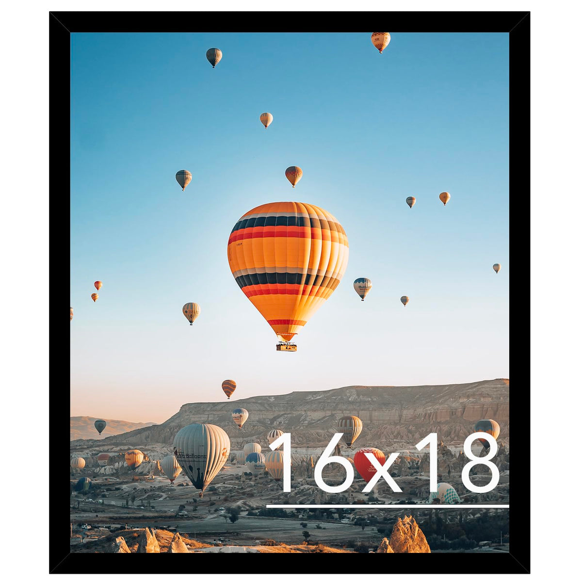 JCJMY 16x18 black frame front view for wall galleries enhances home decor.