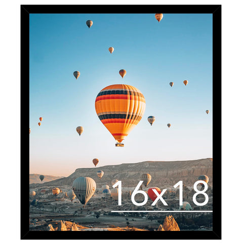 JCJMY 16x18 black frame front view for wall galleries enhances home decor.