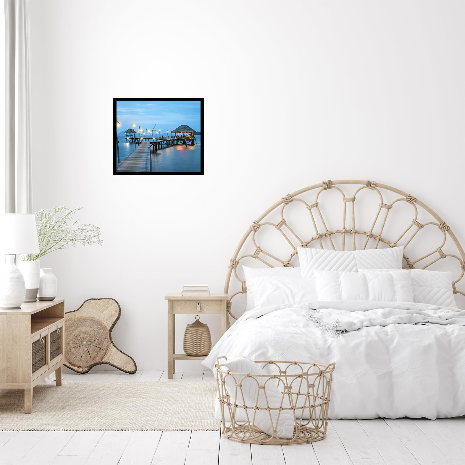 JCJMY 16x18 black frame inner photo display with clear protection.