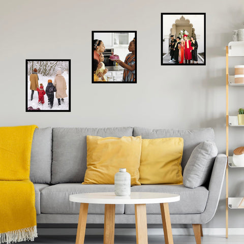 JCJMY 16x18 black frame vertical mount for posters and photos.