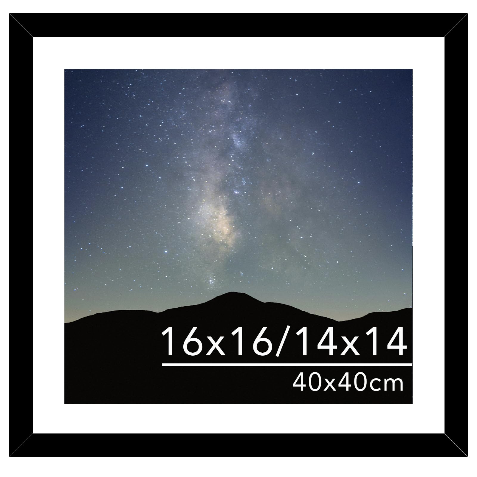 JCJMY frame for 40x40 diamond art without mat, secure display.