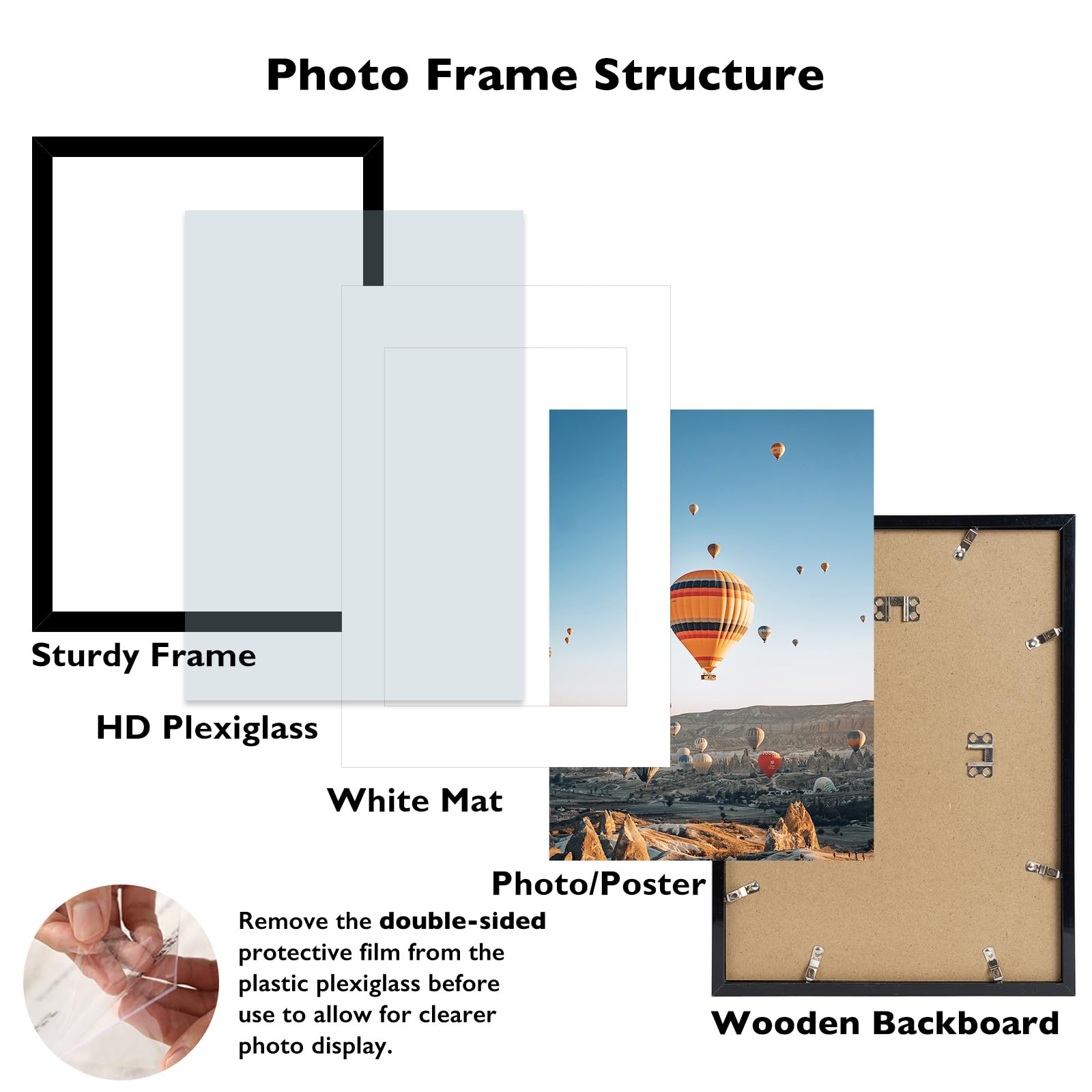 JCJMY back panel with rotating tab for easy photo load
