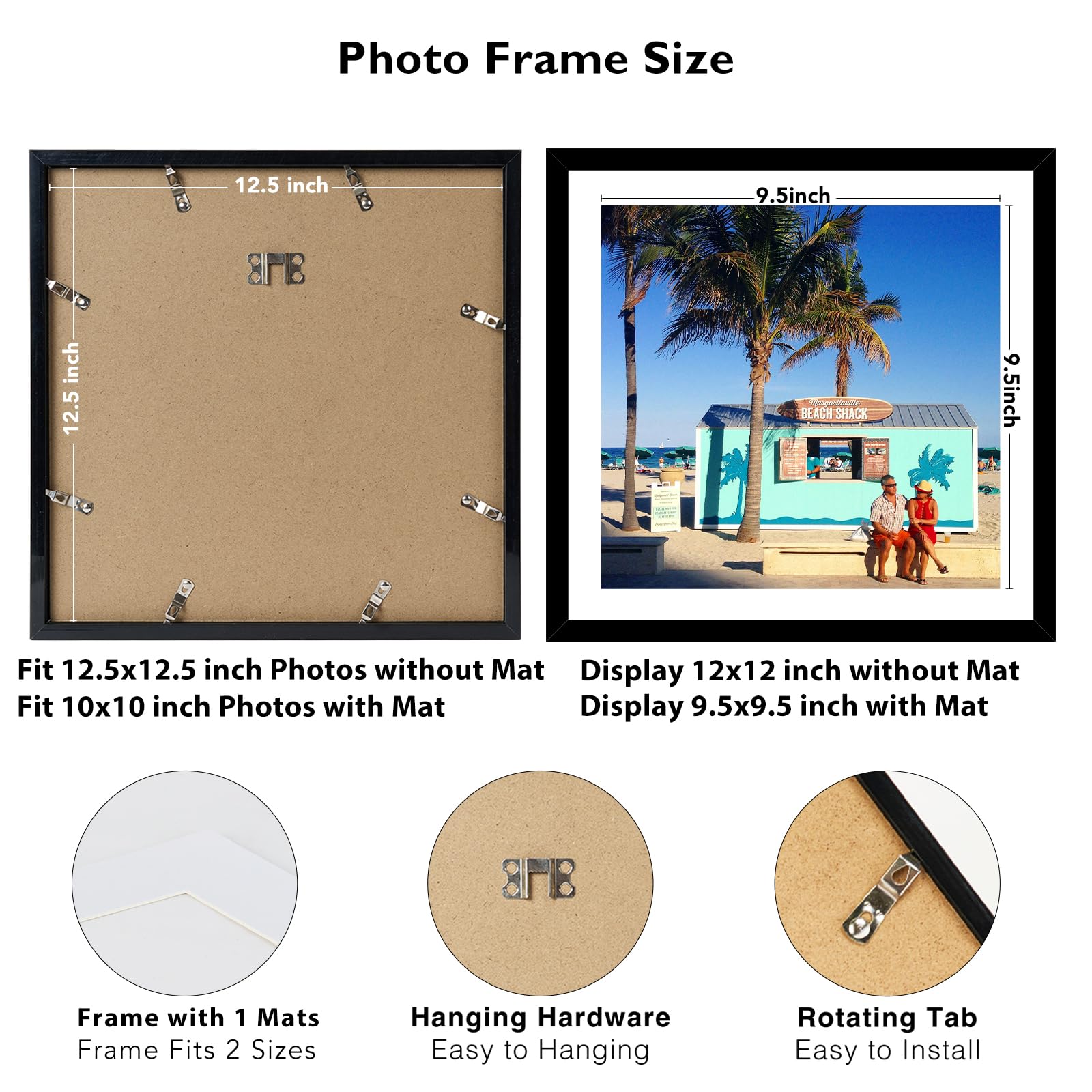 JCJMY 10x10 mat shows photos clearly within the frame