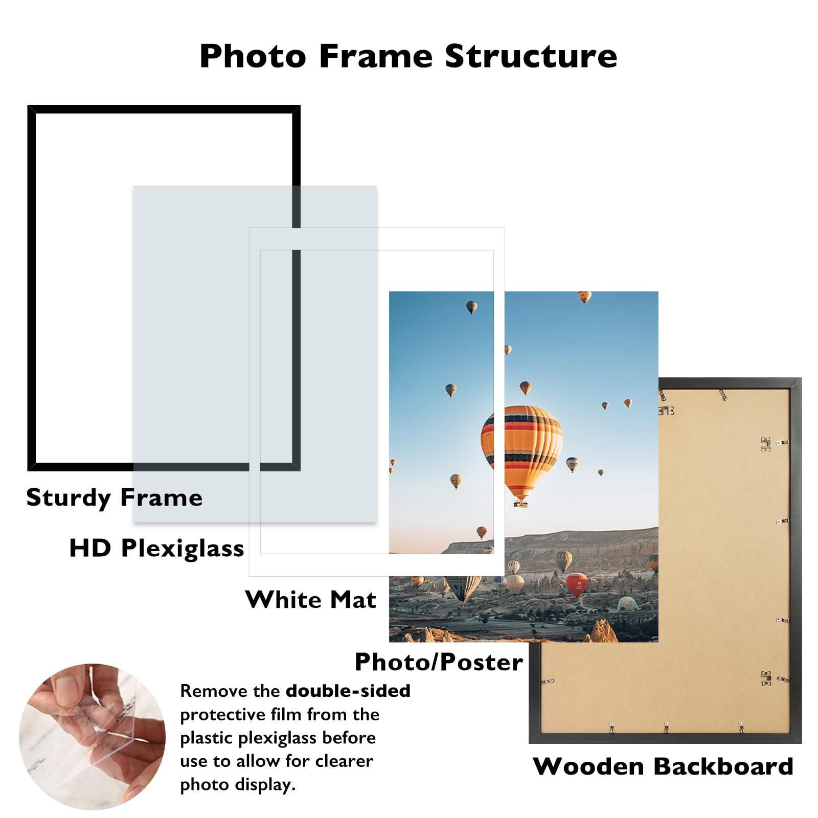 JCJMY puzzle frame plexiglass provides shatter-safe visibility