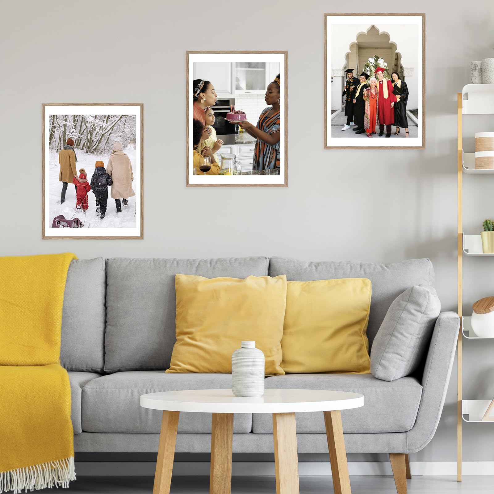 JCJMY frame styled as wall decor in a living room setting.
