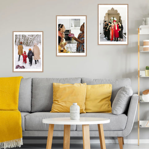 JCJMY frame styled as wall decor in a living room setting.