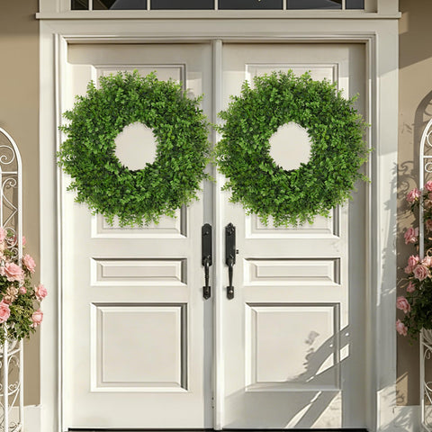 JDKPK boxwood wreath suitable for indoor and outdoor use in any setting