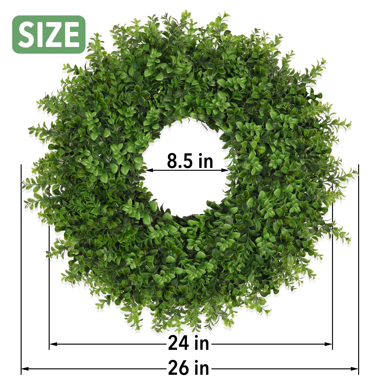 JDKPK wreath displayed in a window for greenery in living spaces