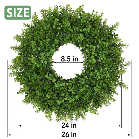 JDKPK wreath displayed in a window for greenery in living spaces