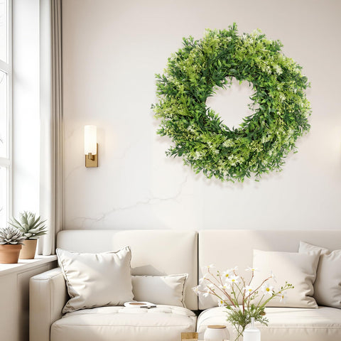 JDKPK 28inch wreath front door creates a bold seasonal statement.