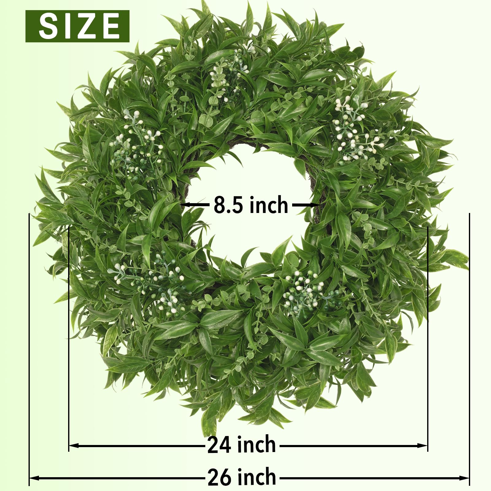 JDKPK large wreath fully unfolded to create a bold doorway statement.