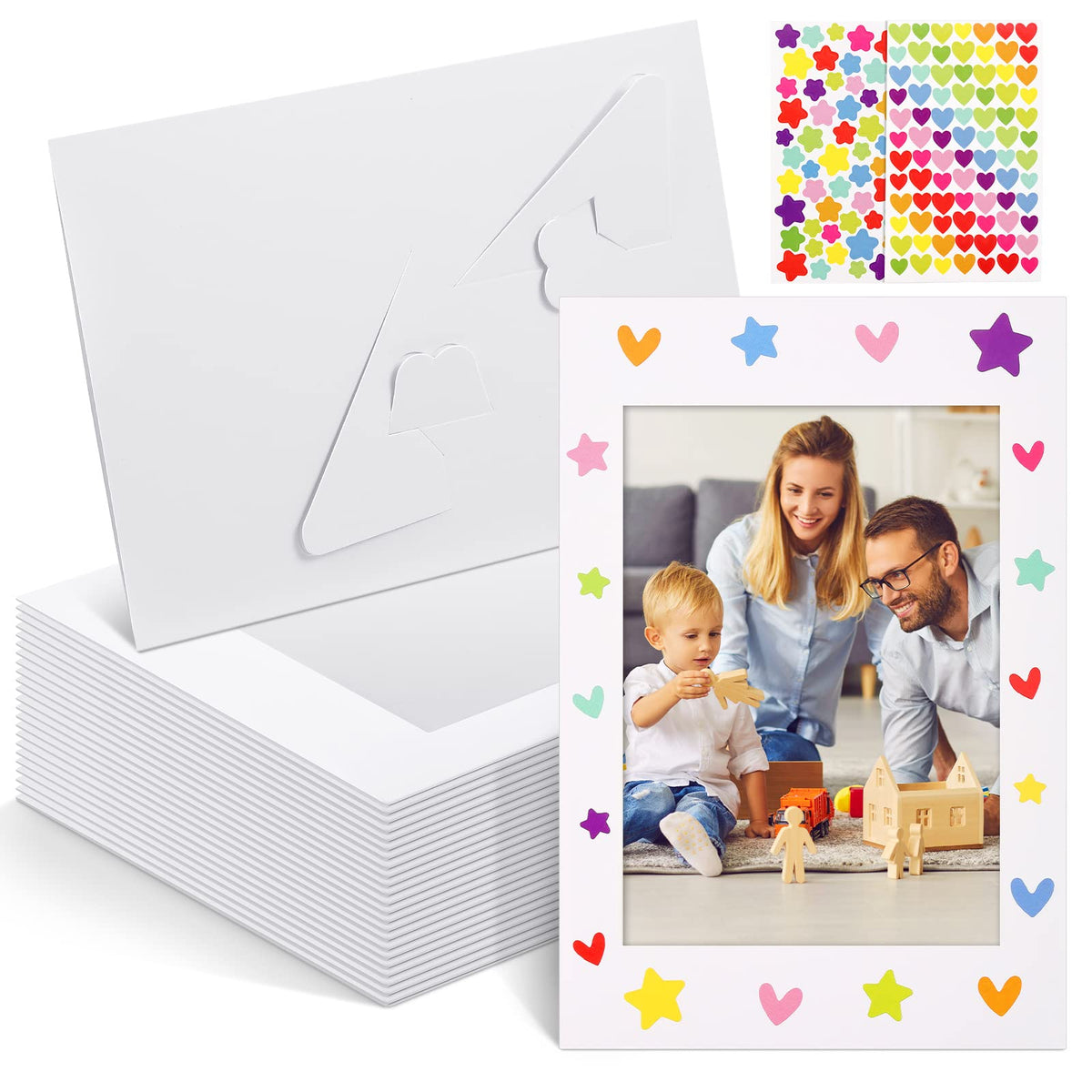 Jecery bulk white 4x6 picture frames with easel display for classrooms