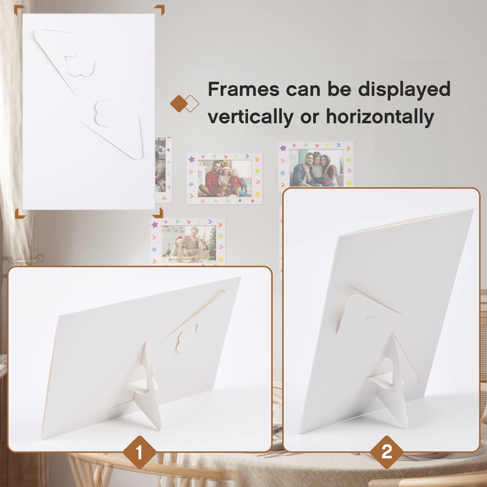 Jecery star and heart sticker sheets to decorate frames