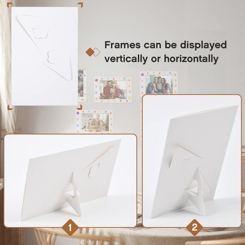 Jecery star and heart sticker sheets to decorate frames