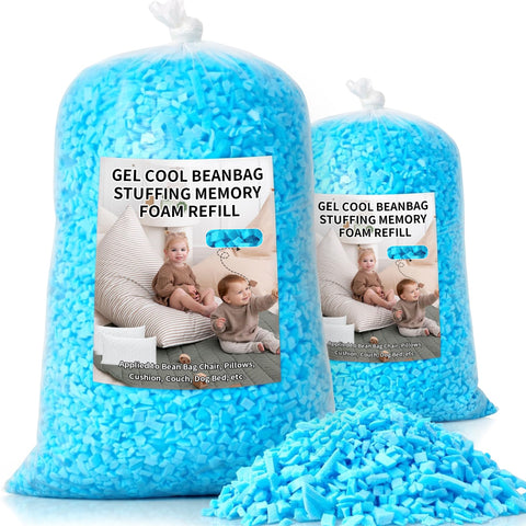 Jecqbor memory foam shredded filler close-up for plush, long-lasting comfort.