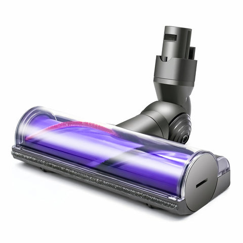 JEDELEOS quick-release motor head for Dyson V6, enabling deeper carpet cleaning.