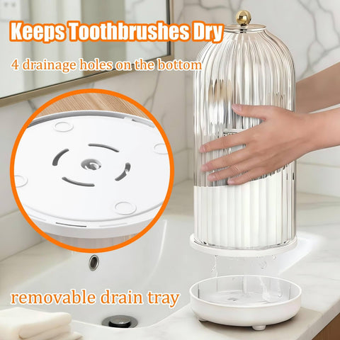 JEESA organizer with dustproof cover protecting brushes