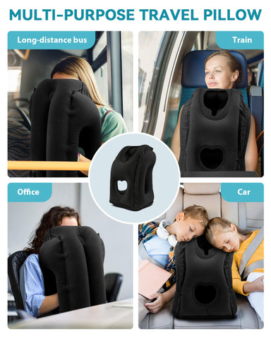 JefDiee travel pillow 2-in-1 valve for efficient inflation and sealing