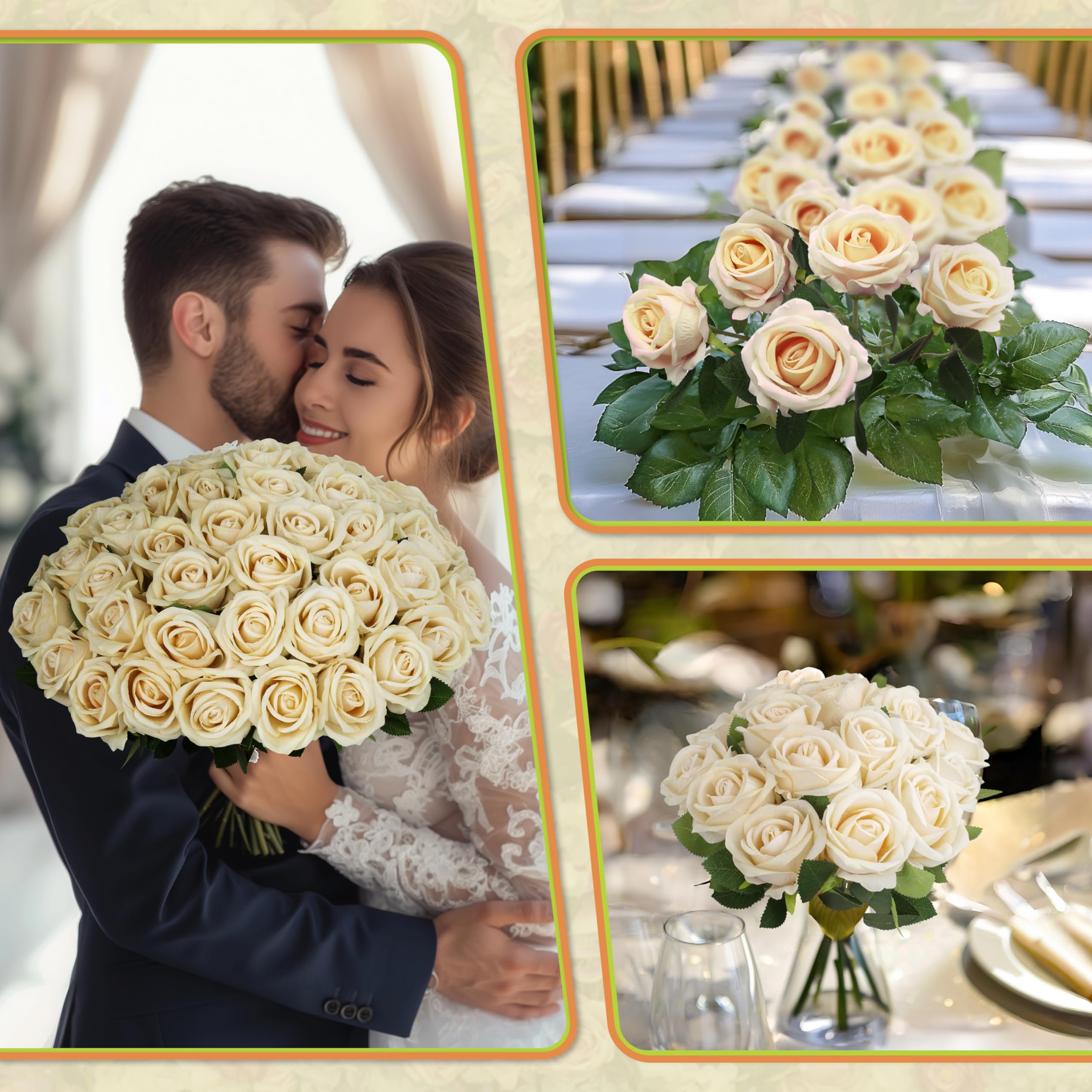 Jefuzh bridal bouquet rose for timeless wedding photos