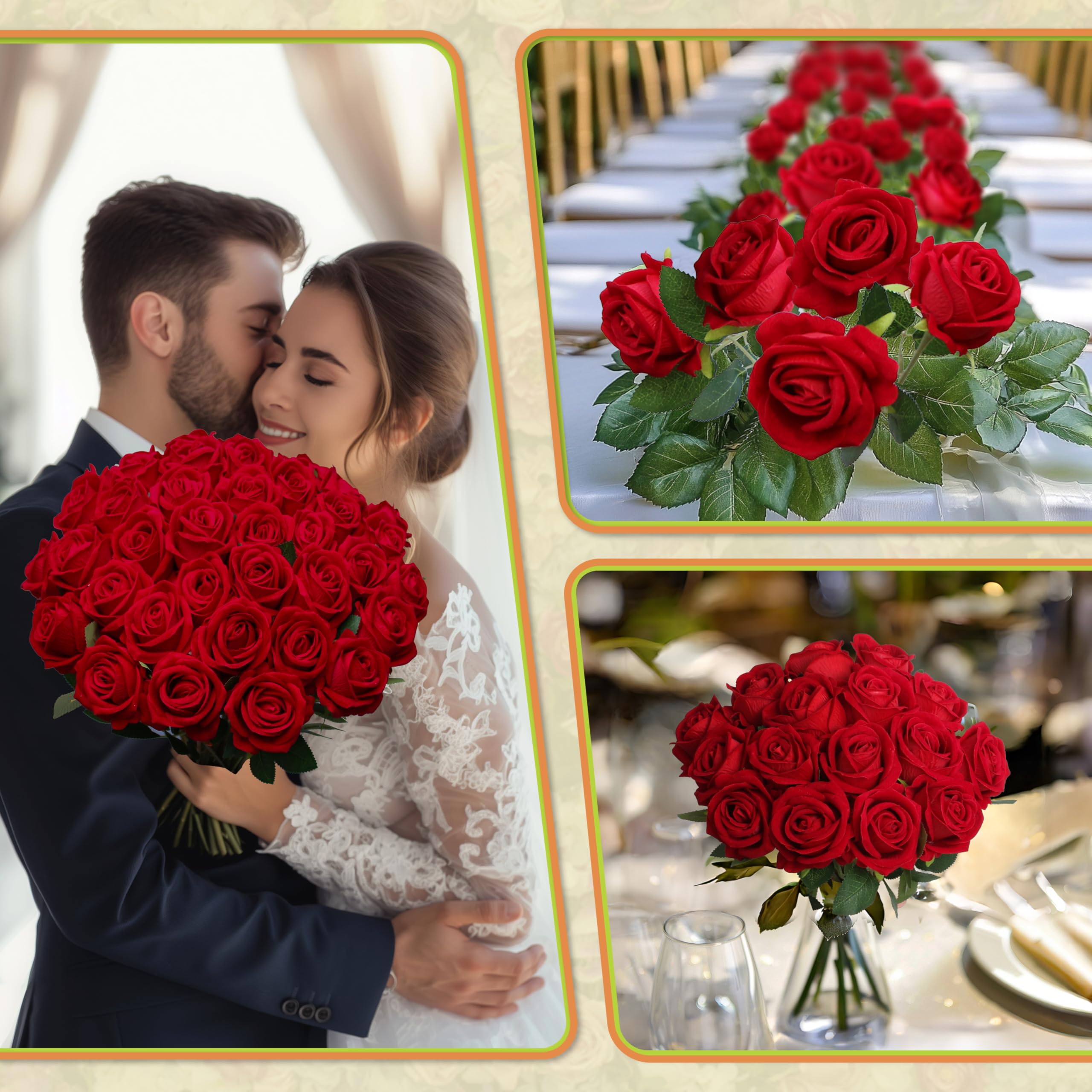 Jefuzh wedding centerpiece rose arrangement for lasting decor