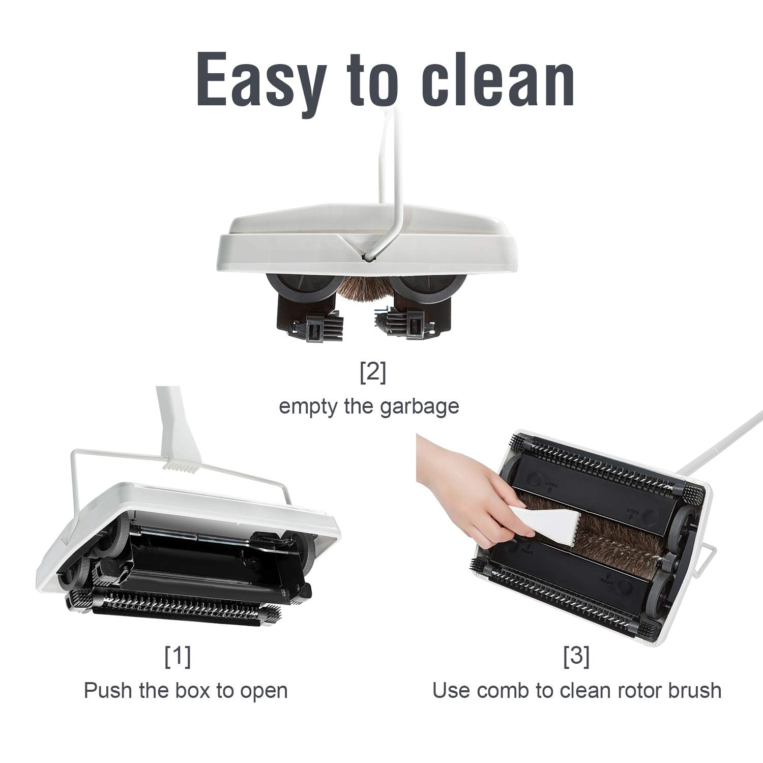 Non-electric cleaning keeps spaces free of cords and outlets