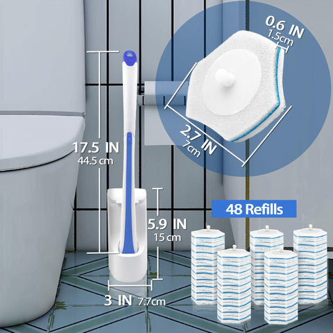 JEHONN wall sticker and caddy organize toilet cleaning tools.