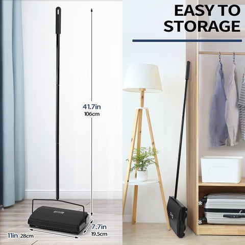 JEHONN sweeper ideal for rug and carpet cleaning in a living room
