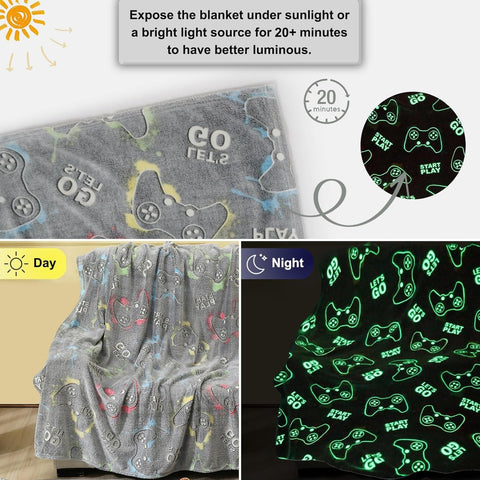 Jekeno Glow blanket showcasing ambient glow for cozy movie nights.
